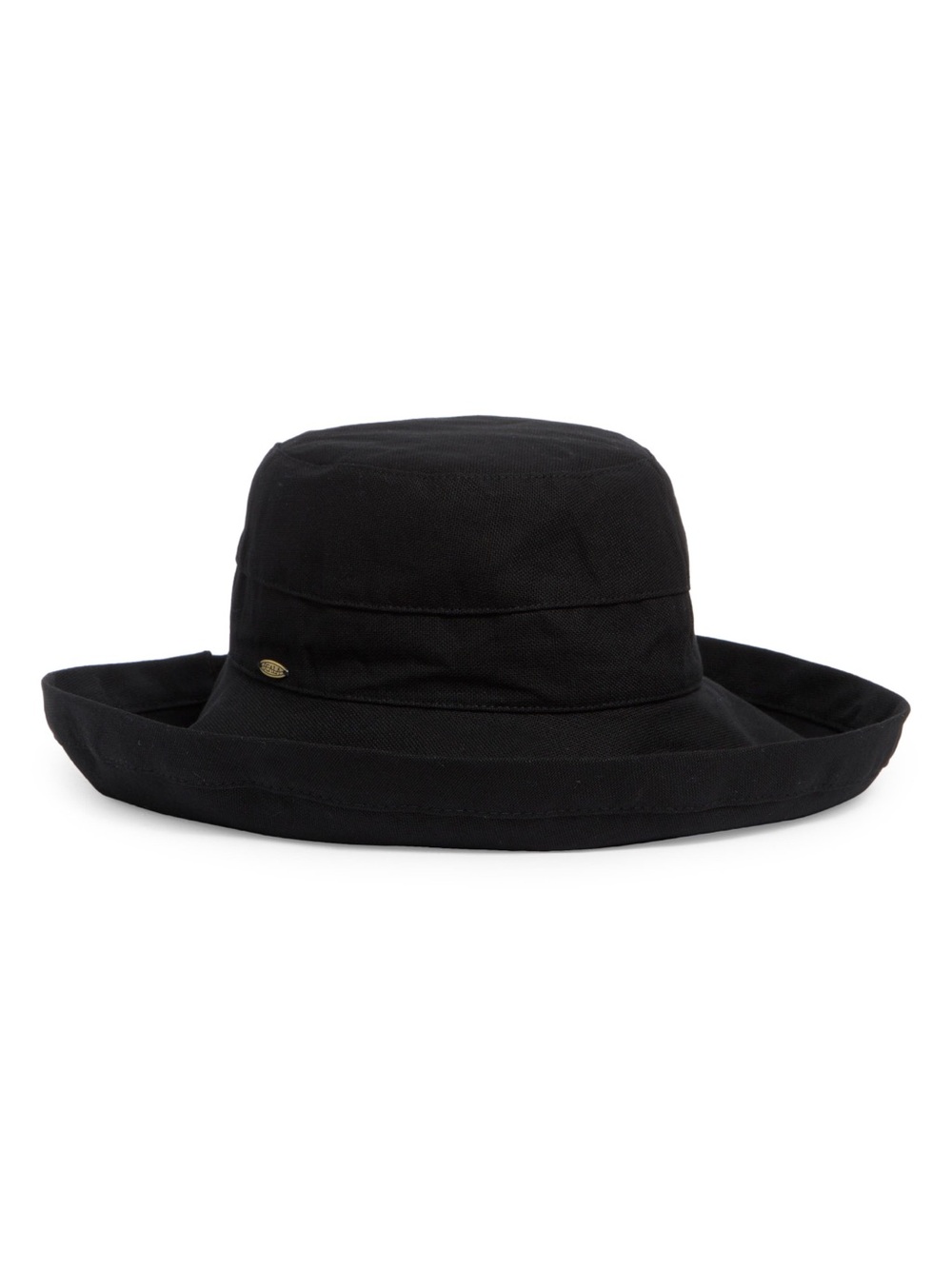 NWT Scala Cloth UPF 50+ Black Wide Brim Bucket Hat